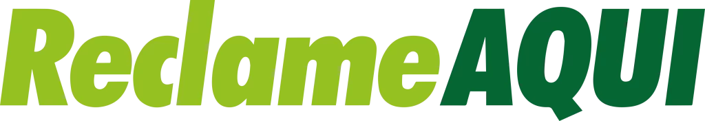 Logo do Reclame Aqui em verde, mostrando o compromisso da Infowave com a transparência e a satisfação do cliente.